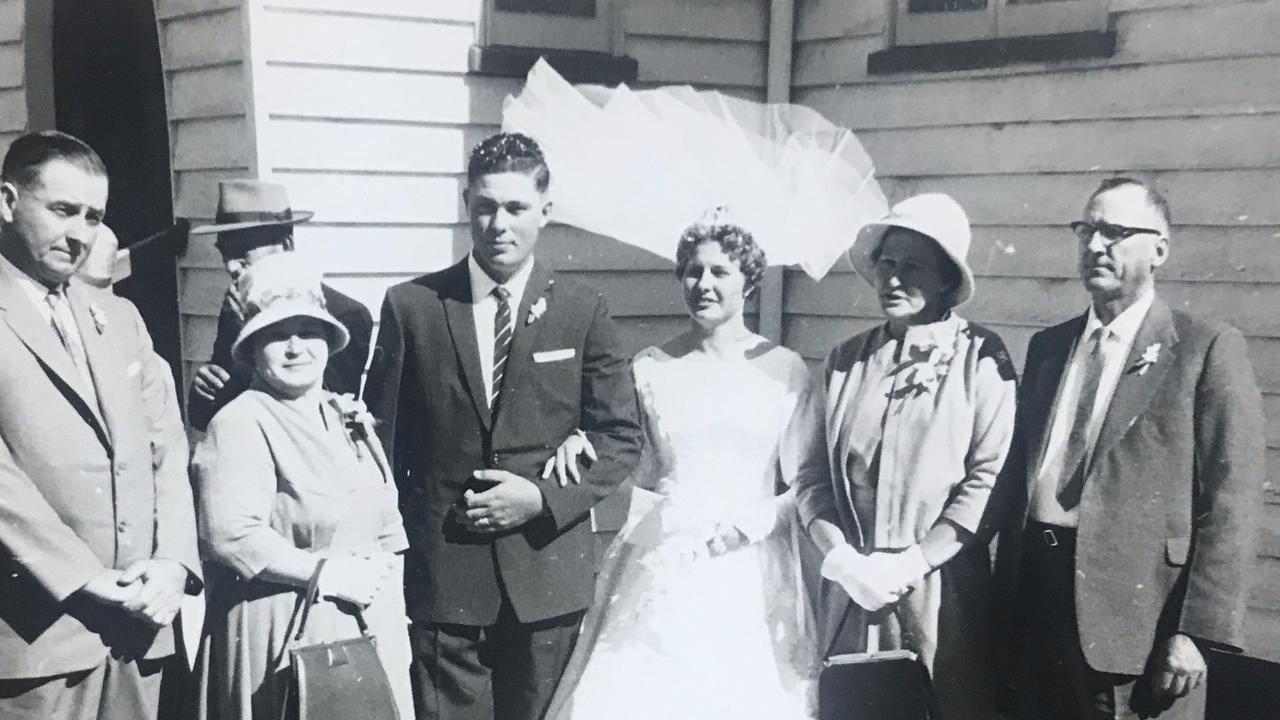 Neville Manteufel, from Blenheim, and his wife June when they married on July 8, 1961.