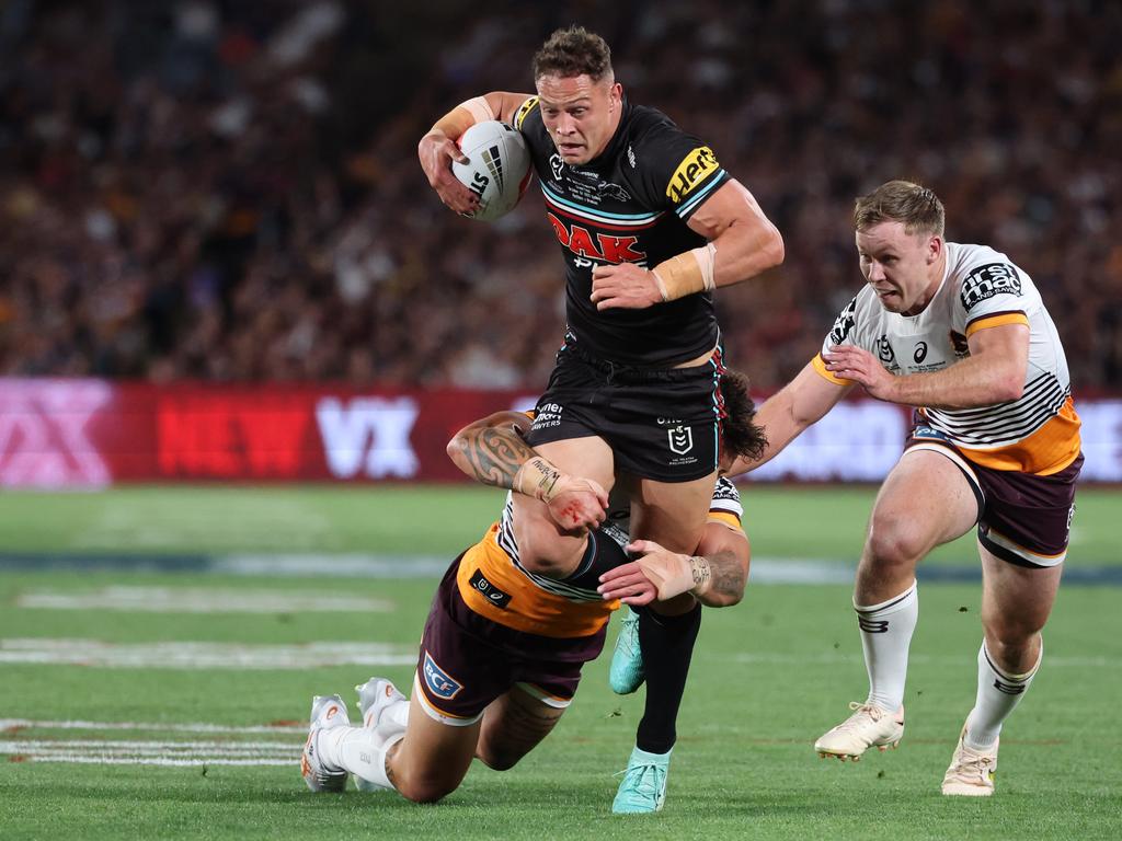 Scott Sorensen, pictured in last year’s grand final, is among the reserves for Penrith. Picture: David Swift