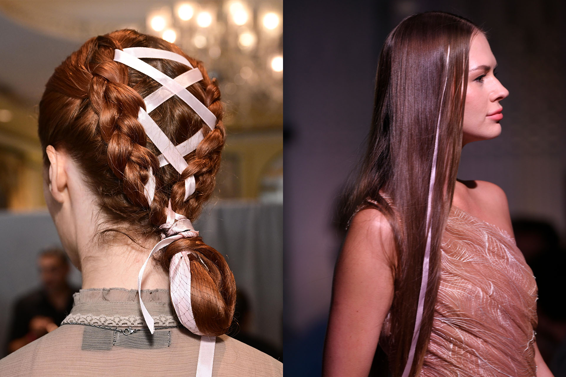 <h3>Satin ribbons</h3><p>After the corset ribbon hair braid went viral after Christian Siriano's New York Fashion week show&mdash;which a Tresemm&eacute; hair expert crafted for the runway&mdash;it was easily surmised that this hair trend would become an instant bridal favourite for the incoming wedding season.&nbsp;</p><p>A mixed pastiche of both Renaissance dressing and cottage-core, as well as the positively booming trend of placing ribbons on <em>everything</em>, this gorgeous ribbon-woven hairdo is a culmination of both these popular aesthetics in a fresh way.&nbsp;</p><p>If a braid is not your style yet you still wish to incorporate a soft, satin ribbon in there somewhere, consider another ribbon-led look we spotted on Siriano's runway&mdash;singular strips of stain clipped onto the under layers of hair to give the subtle yet striking appearance of ribbons integrated into free flowing hair.&nbsp;</p>