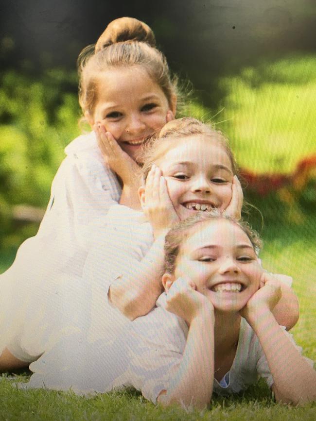 Sophia Naismith with her sisters Saskia and Ursula. Supplied by family