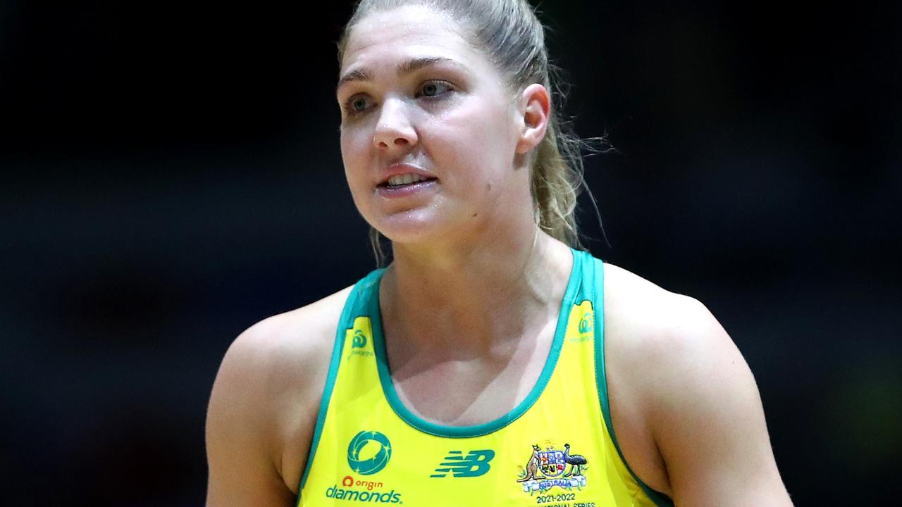 Diamonds squad member Kate Moloney’s clash with Ravaillion will be one of the highlights of the Firebirds-Vixens clash. Photo: Getty Images