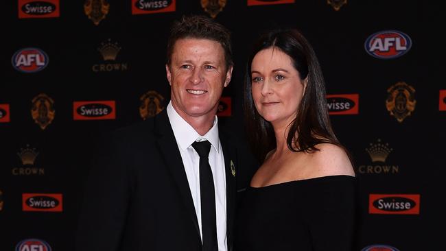 Damien Hardwick (L) and wife Danielle have also separated