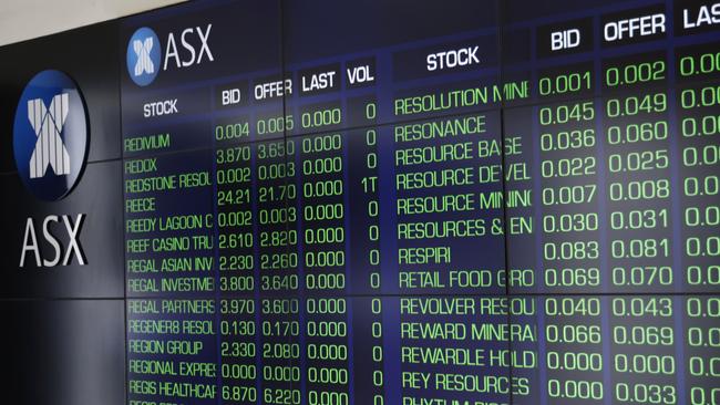 SYDNEY, AUSTRALIA - NewsWire Photos NOVEMBER 7, 2024: The screens at the ASX in the Sydney CBD. Stock Market. Australian Stock exchange.Picture: NewsWire / Damian Shaw