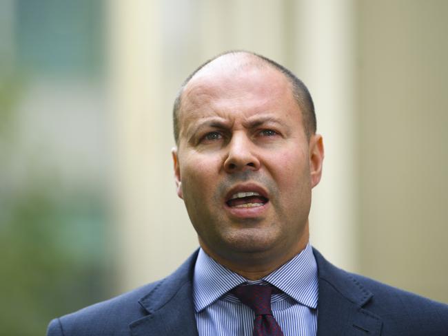 Australian Treasurer Josh Frydenberg speaks to the media during a press conference at Parliament House in Canberra, Monday, March 9, 2020. Picture: AAP Image/Lukas Coch