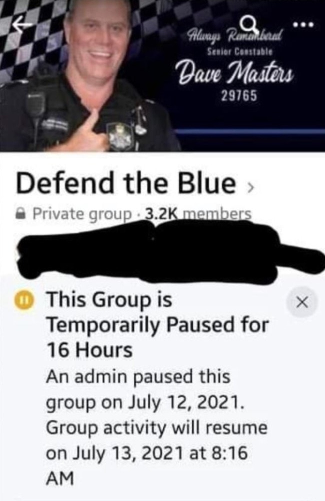 A snippet from the Defend the Blue Facebook page.