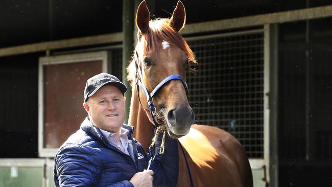 Danny O’Brien with Melbourne Cup winner Vow And Declare. Picture: Getty Images