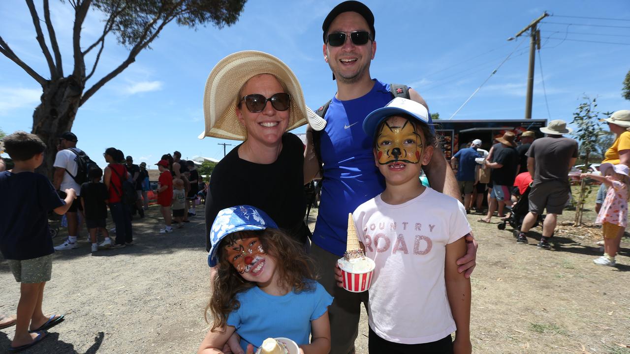 Ash and Mary with Annie, 4, and Rachel, 6. Picture: Mike Dugdale