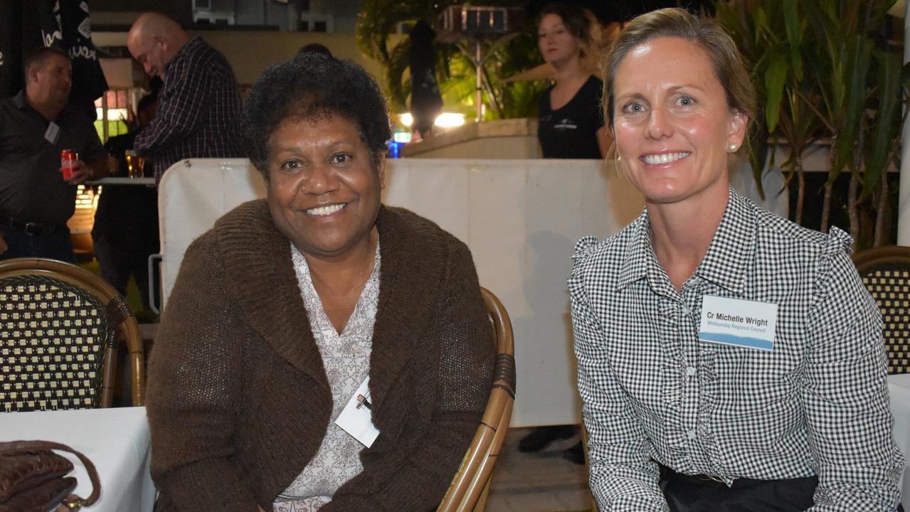 Christene Roney of Juru Enterprise Ltd and Whitsunday Regional Cr Michelle Wright at the Reconciliation in Action event at Grand View Hotel, Bowen. Picture: Kirra Grimes.