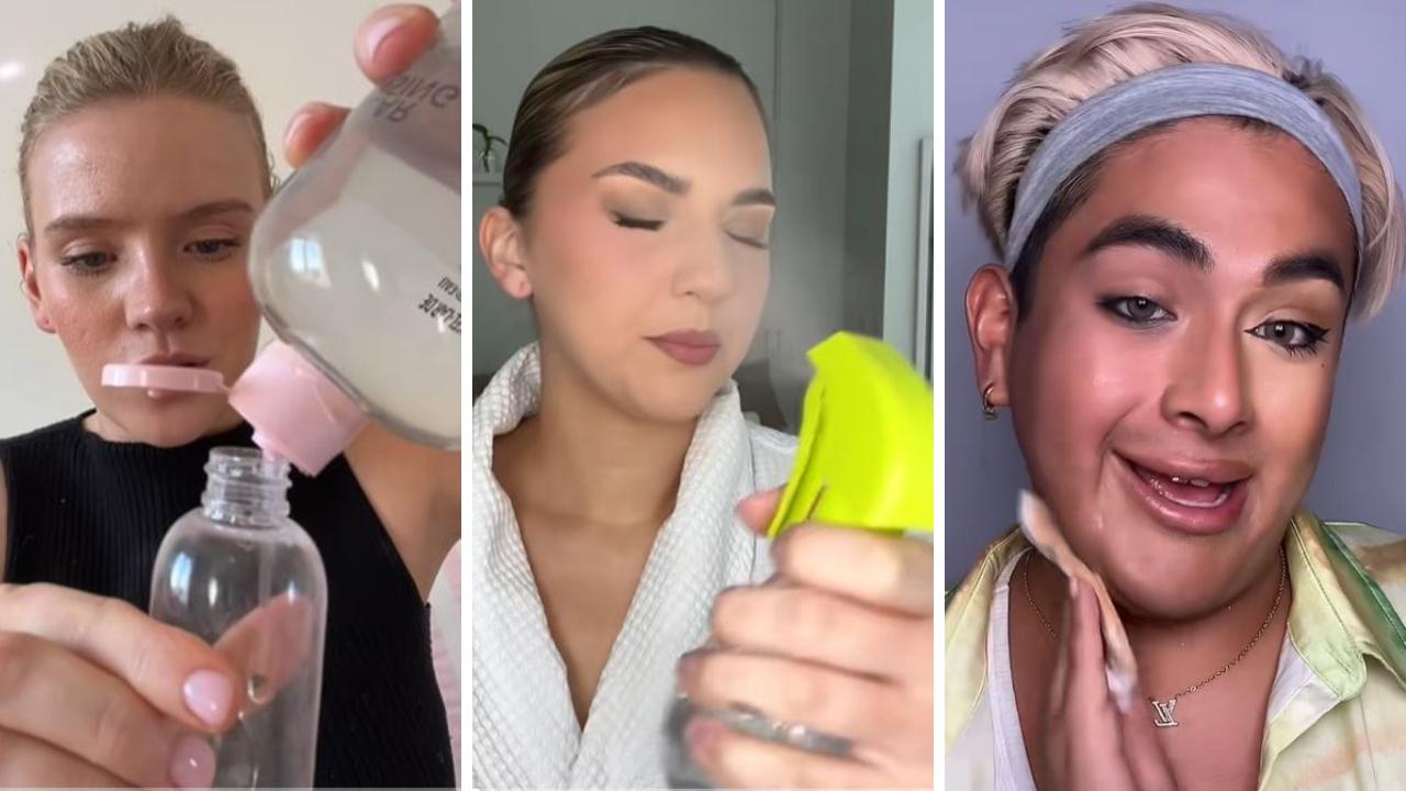 Who knew? This micellar water makeup hack actually works! Picture: TikTok/@flossytools, TikTok/@alexapbeauty, TikTok/@snatchedbywill.