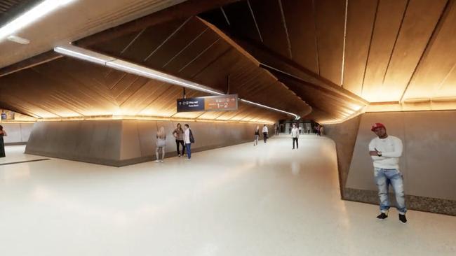 Inside the new Roma Street station. Picture: Cross River Rail