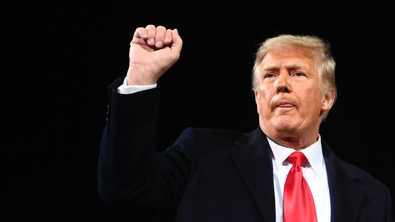 Mr Trump at a rally in Georgia earlier this month. Picture: Andrew Caballero-Reynolds/AFP