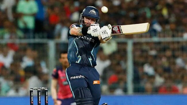 Matthew Wade batting for the Gujarat Titans.