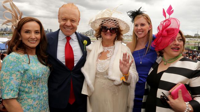 If you’re going to invite Gina Rinehart (centre), make sure you also invite Anthony Pratt (second from left). Picture: Stuart McEvoy/The Australian