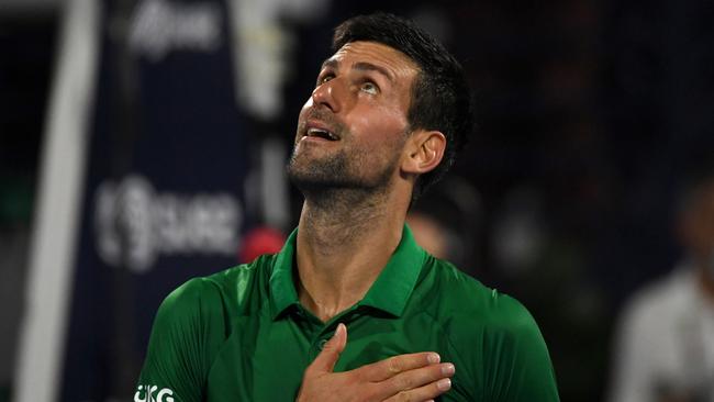 Novak Djokovic has offered finacial support to Ukraine in their fight against Putin’s Russian army. Picture: Getty