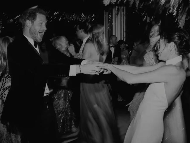 A never-before-seen photo from the Sussexes wedding reception in May 2018. Picture: Netflix