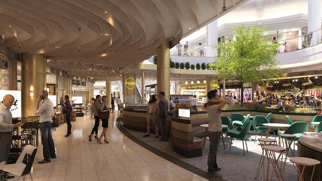 An artist’s impression of the new Atrium food court at Chadstone shopping centre. Picture: supplied.