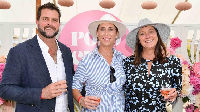 Matt Garth, Jill Garth and Lynda Gunn at Coastline BMW Polo by the Sea. Picture: Patrick Woods.