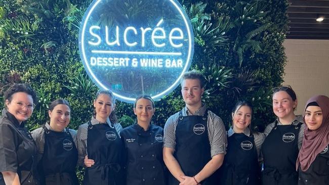 Elisha Kesici and her team at Sucree Dessert and Wine Bar. Picture: Instagram