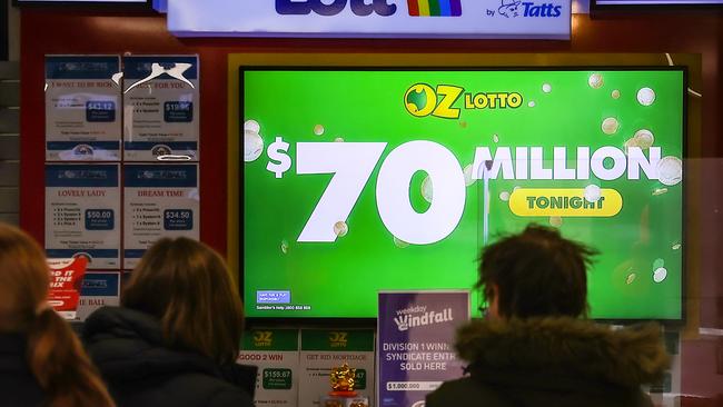 A Tasmanian man has pocketed the mammoth $70m Oz Lotto jackpot. Picture: NewsWire/Ian Currie