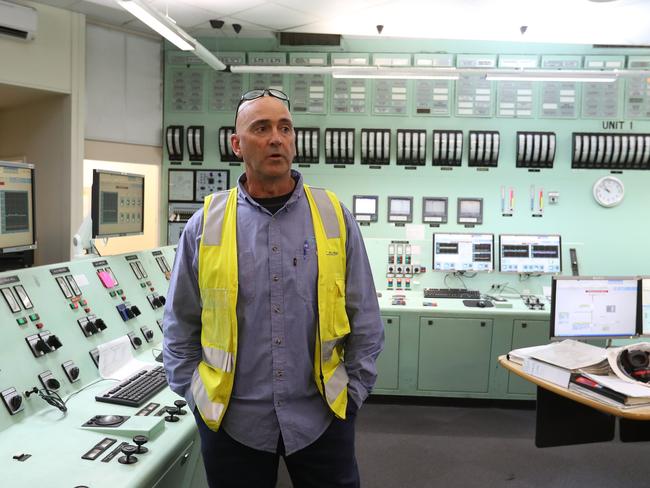 Shift Manager Dale Foster at Hazelwood coal fired power station’s control room. Picture: Robert Cianflone/Getty