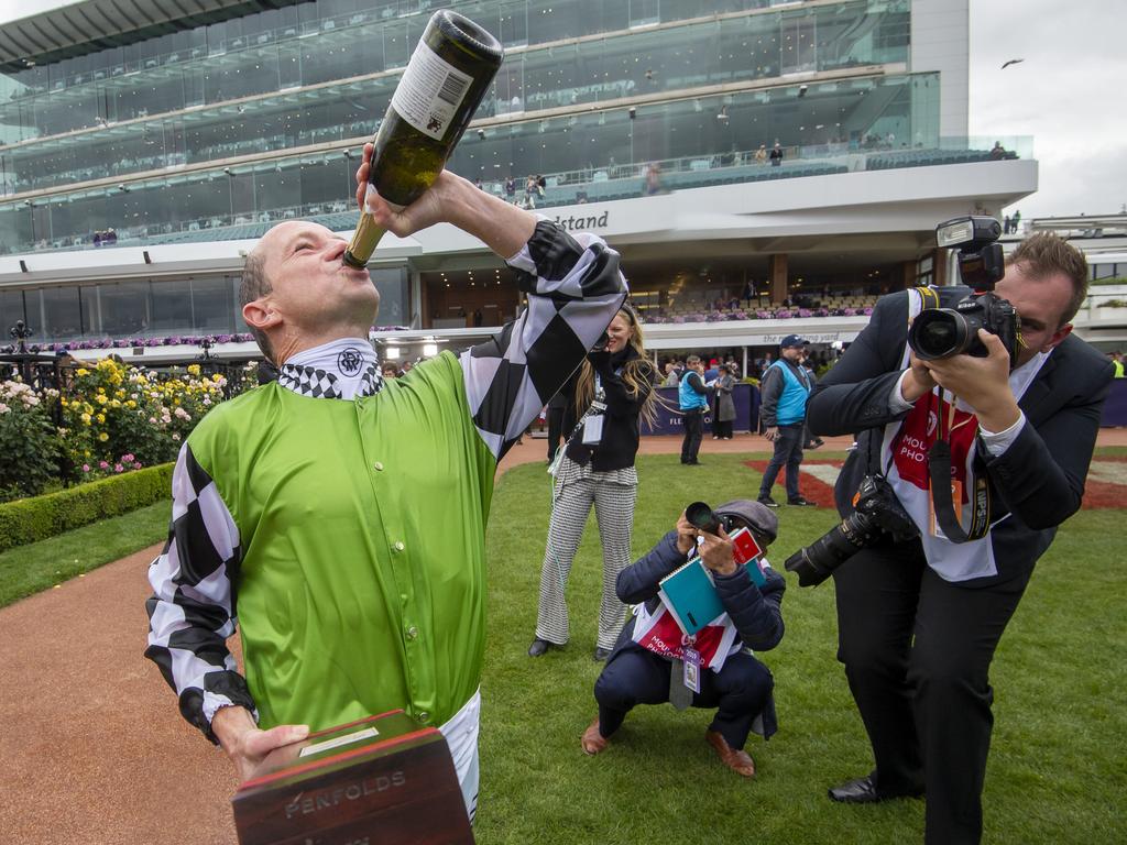 Stephen Baster enjoys a wee drop as the curtain comes down on his career