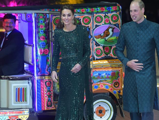 William and Kate made quite the entrance in Islamabad. Picture: AFP