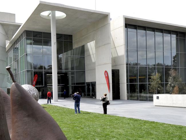 The infected man visited National Gallery in Canberra on Monday. Picture: Alan Porritt