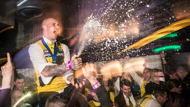 Brownlow medallist Dustin Martin following Richmond’s Grand Final win. Picture: Supplied