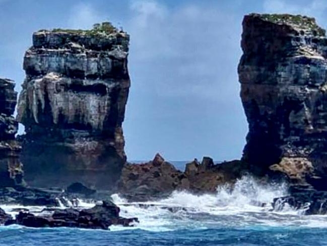 The “bridge” at the top of Darwin’s Arch has collapsed. Picture: AFP