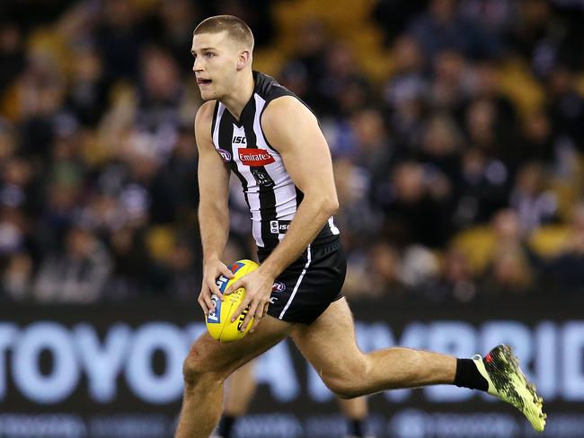 Brayden Sier has become a key cog in Collingwood’s engine room. Picture: Michael Klein