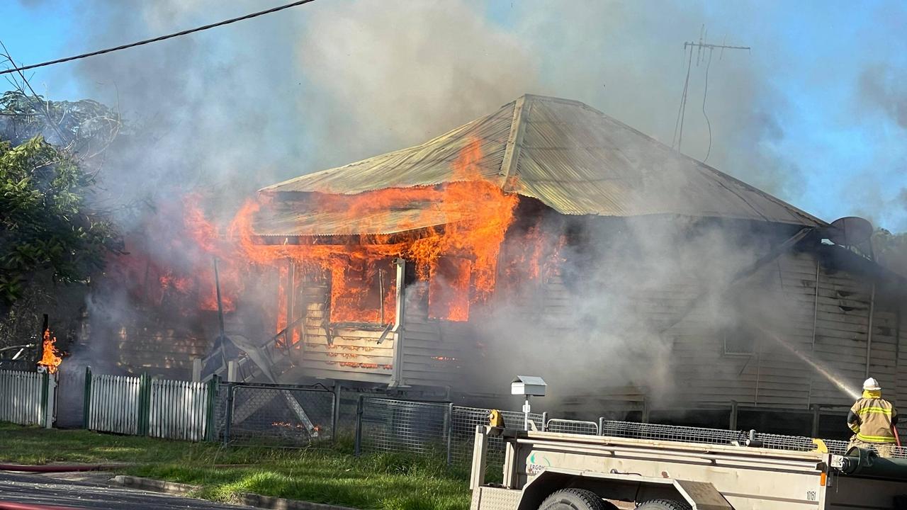 The home in Garden St, Maryborough was completely destroyed by fire.