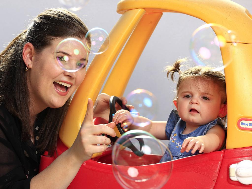 Louise Grant with 21-month-old daughter Isabelle. Picture: Adam Head