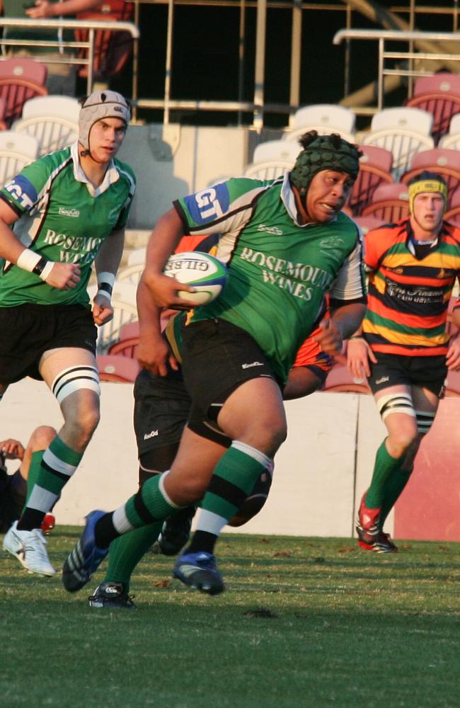 Former Sunnybank player Ole Avei in action at Ballymore.