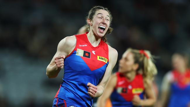 Melbourne star Alyssa Bannan has been named to play on Friday night after missing most of the Western Bulldogs match with an ankle injury. Picture: Mark Metcalfe / Getty Images