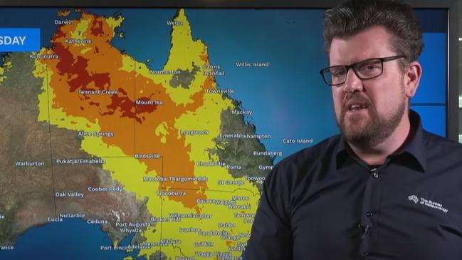 Bureau meteorologist Dean Narramore provides an update on scorching temperatures over next week. Picture: Supplied/BOM Youtube