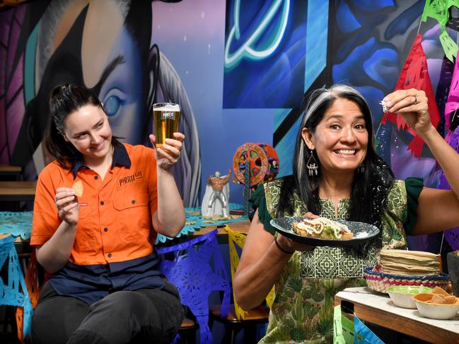 Tickets for Tasting Australia 2021 go on sale December 9th December, Pirate Life is hosting a new event for 2021 Ã Cinco de Mayo Fiesta. Pirate Life brewer Briony Nicholls with Daniella Guevara from La Popular Taqueria, pictured at Pirate Life, Port Adelaide on the 7th December, 2020. Picture: Tricia Watkinson