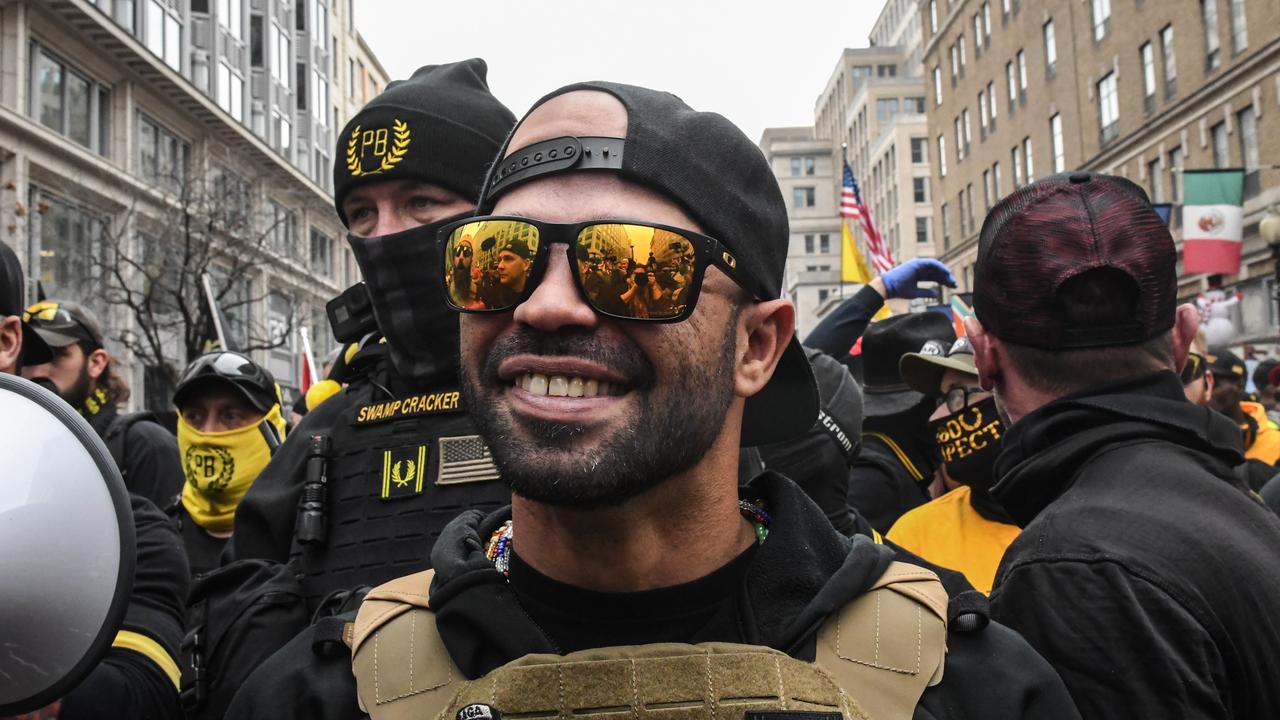 Enrique Tarrio, the leader of the Proud Boys, in December 2020. Picture: Stephanie Keith/Getty Images/AFP