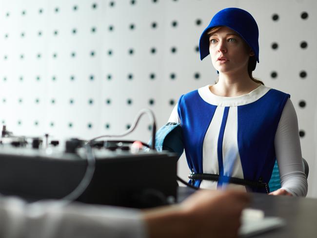 In this image released by Sony Pictures Worldwide Acquisitions, Sarah Snook appears in a scene from the film, "Predestination." (AP Photo/Sony Pictures Worldwide Acquisitions, Ben King)