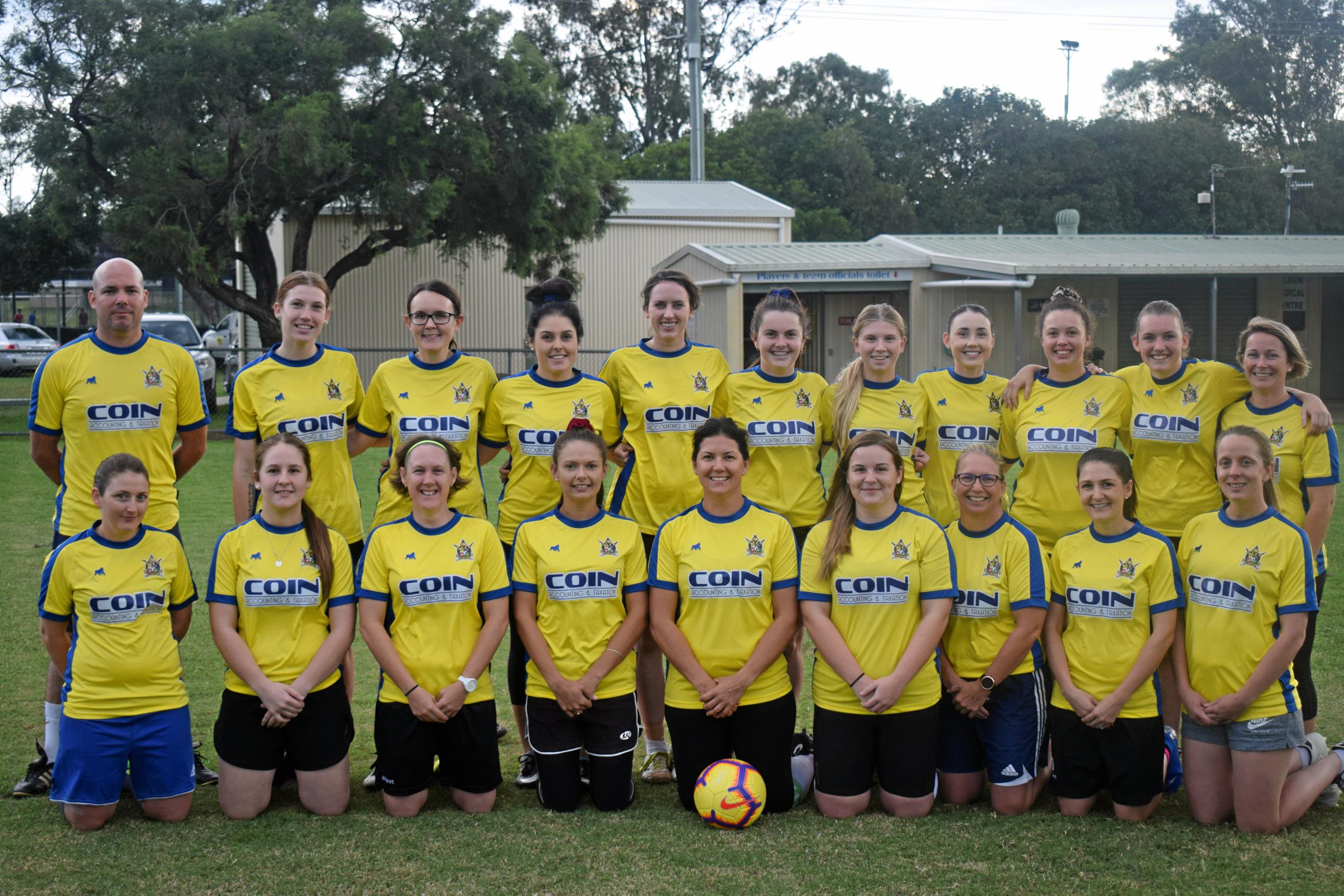 The 2019 Gympie United Gladiators women's squad. Picture: Josh Preston