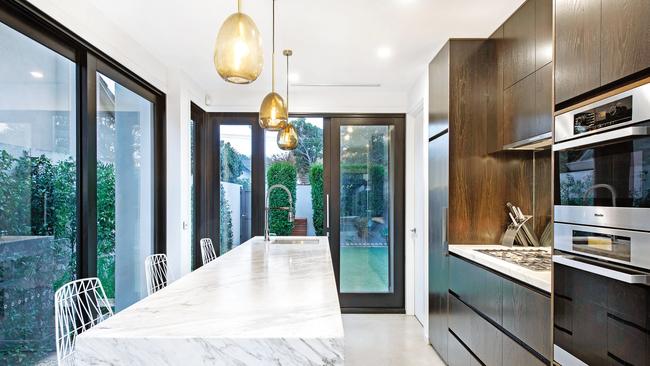 Marble benchtops in the kitchen.