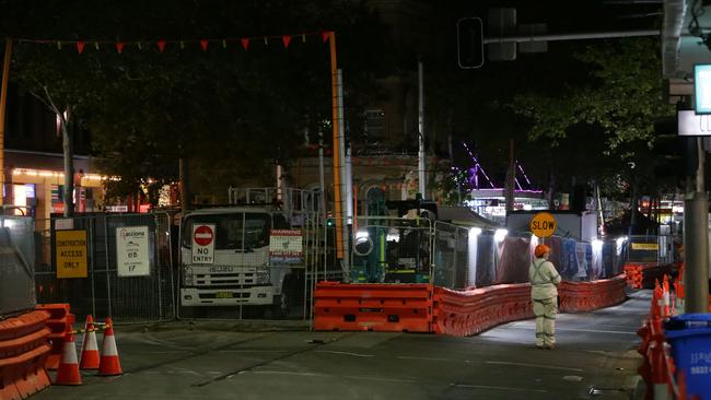 George Street in the heart of Sydney’s CBD is a ‘disaster zone’. Picture: Bill Hearne