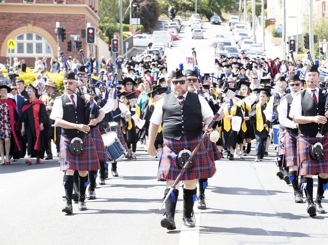 Town and Gown at the UTAS Graduation, Launceston. PICTURE CHRIS KIDD