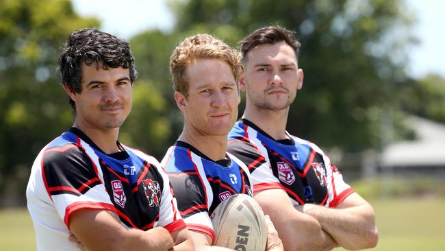 Former Pride players James Dempsey, Hugh Sedger, and David Murphy who have signed to play with Ivanhoe Knights in 2020 PICTURE: ANNA ROGERS