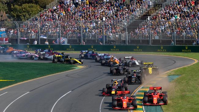 Concerns have been raised about the impact of the tough jabs mandate on events such as the F1 Grand Prix. Picture: Getty Images