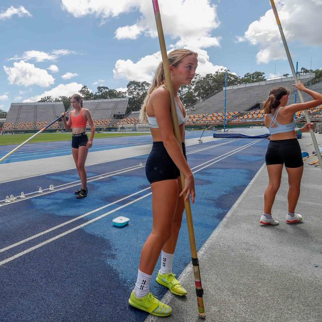 Action from the Queensland Athletics track and field championships at QSAC on Saturday March 15, 2025. Picture: Stephen Archer.