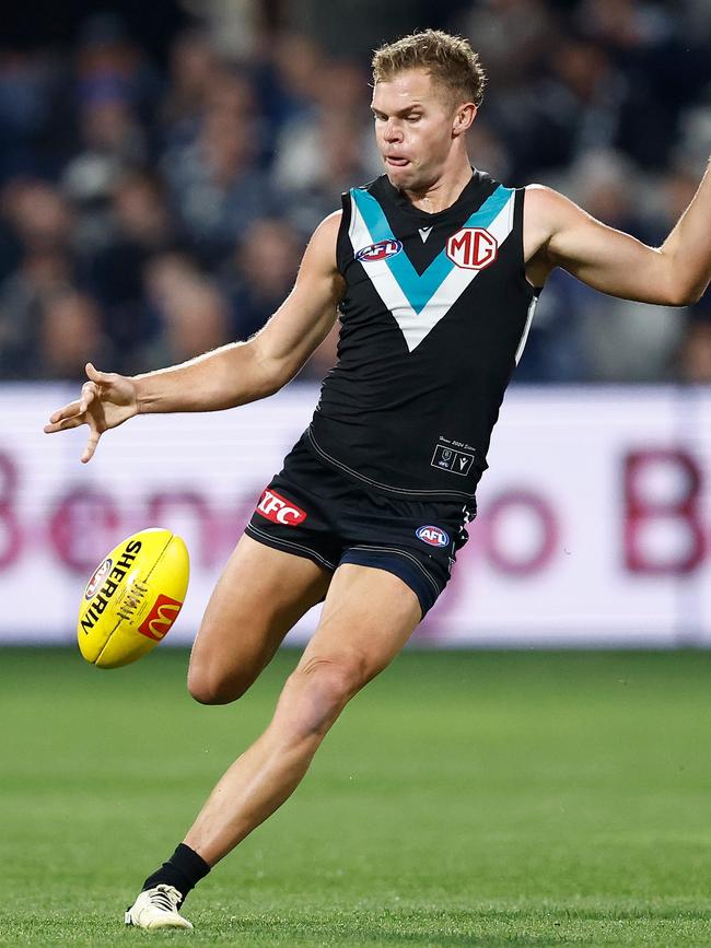 Port Adelaide has to get the ball in the hands of its best ball users, like Dan Houston. Picture: Getty Images