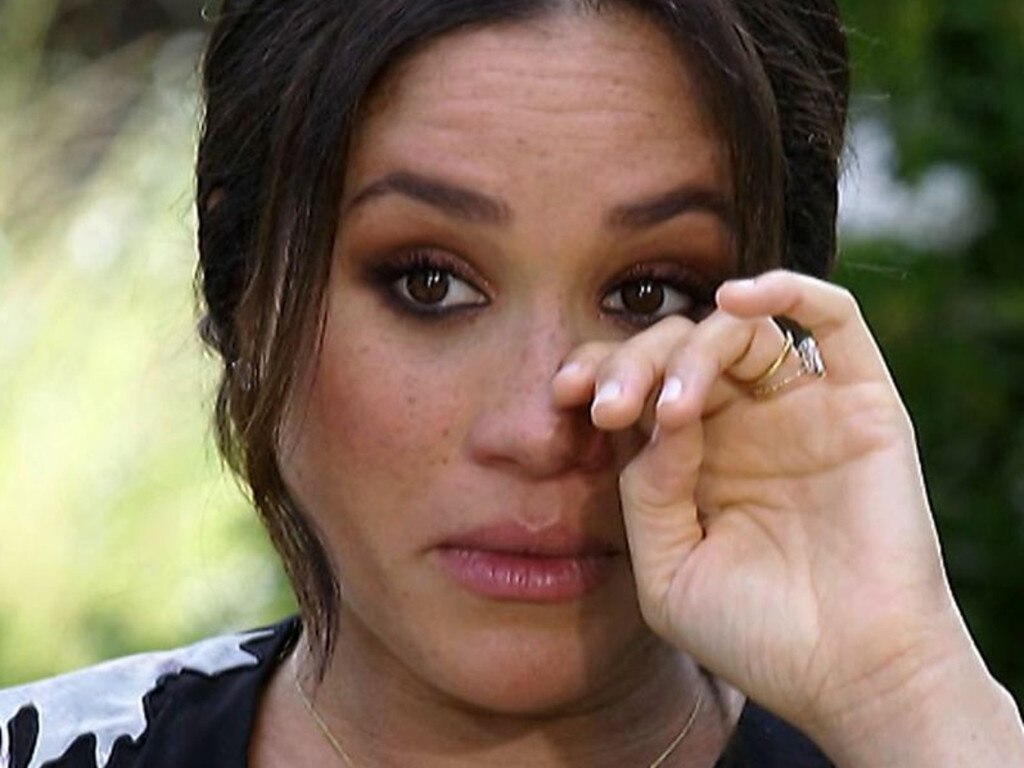 Meghan Markle during her tell-all interview with Oprah.
