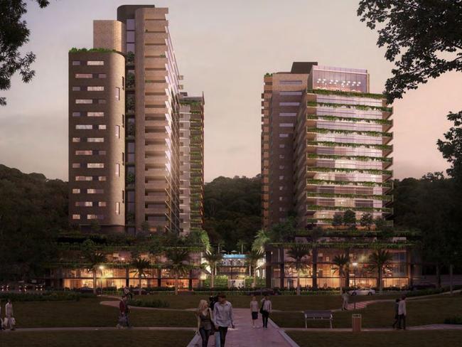 Artist impression of the Gosford Alive development on the old Kibbleplex Shopping Centre site. Picture: supplied