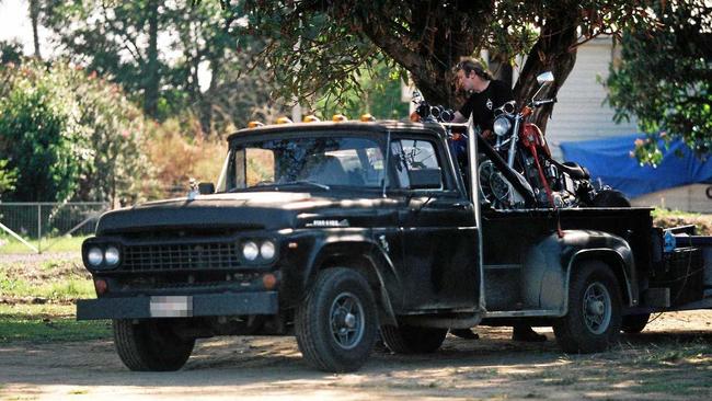 Visiting bikies prepare to leave Mackay as the two clubs the Outlaws and Odin&#39;s Warriors come to an agreement. Picture: Lee Constable