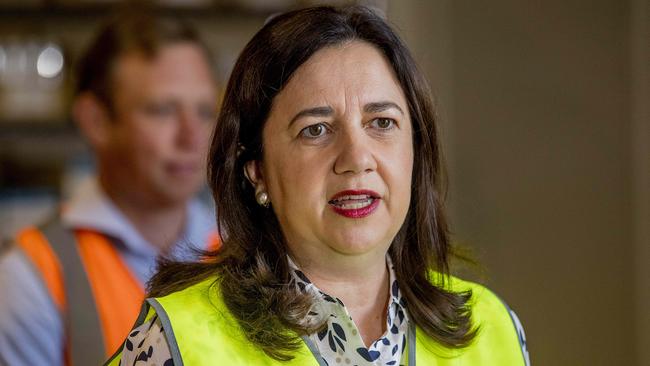 Queensland Premier Annastacia Palaszczuk visiting Nerang business, Grahams Natural on Monday. Picture: Jerad Williams